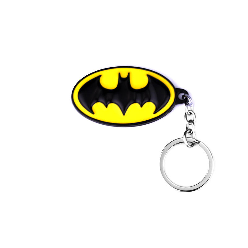 Car Accessories Toy - Kreatywny czarno-żółty owalny metalowy brelok do