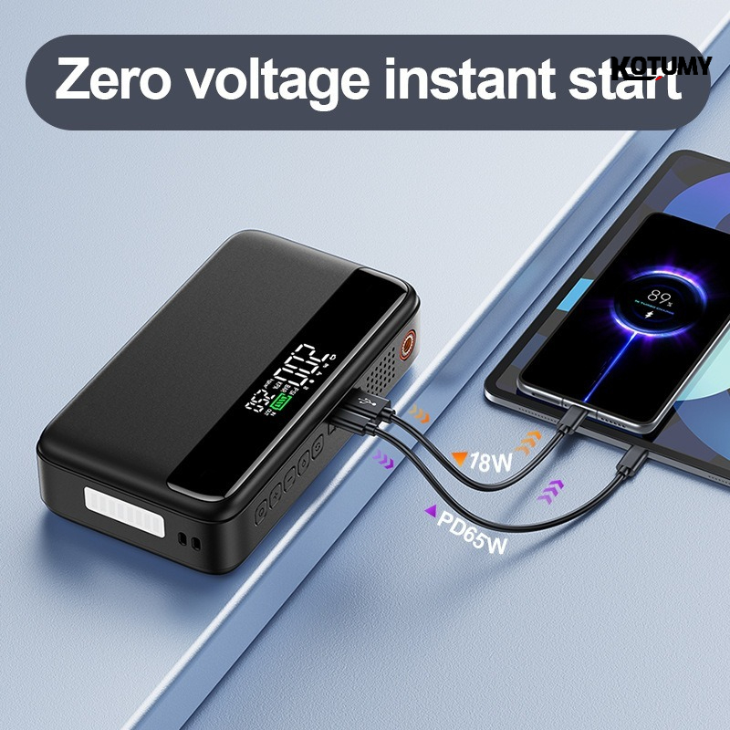 Portable Jump Starter - Wielofunkcyjny samochodowy rozruchowywacz z szybkim ładowaniem,