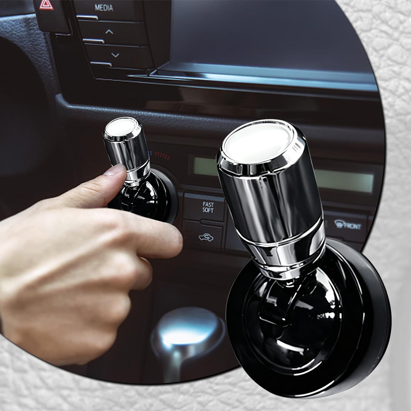 Car Accessories Sticker - Metalowa nakładka na przycisk startu, dekoracyjna