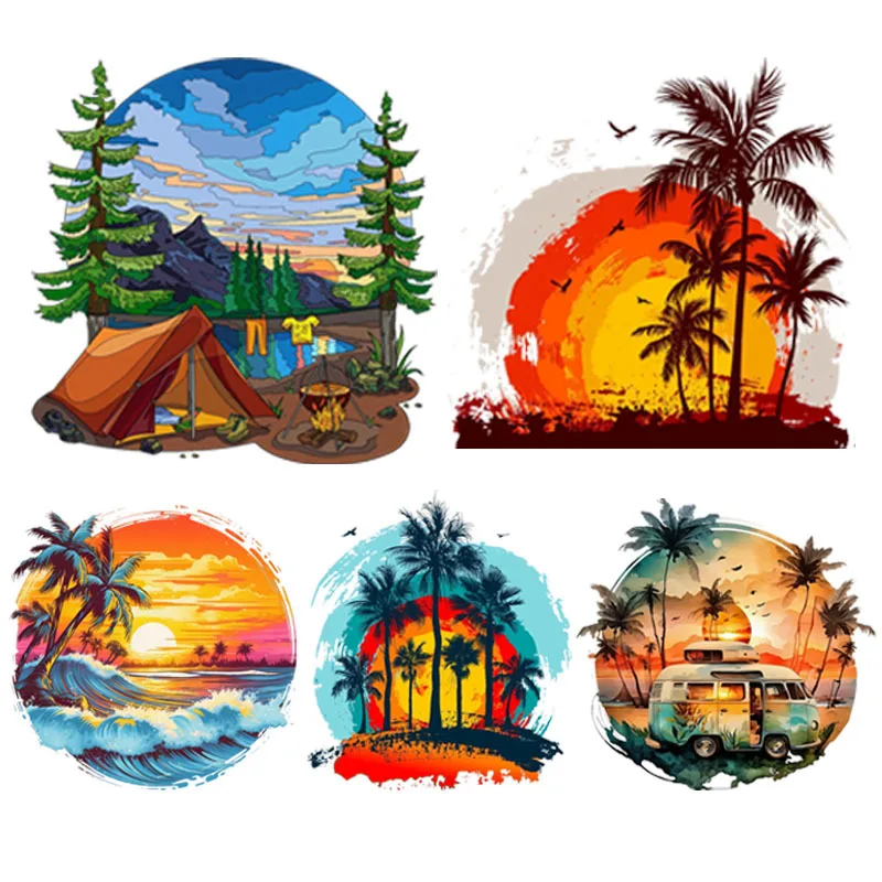 Car Accessories For Camping - Naklejki samochodowe COutdoor Camping wschód słońca
