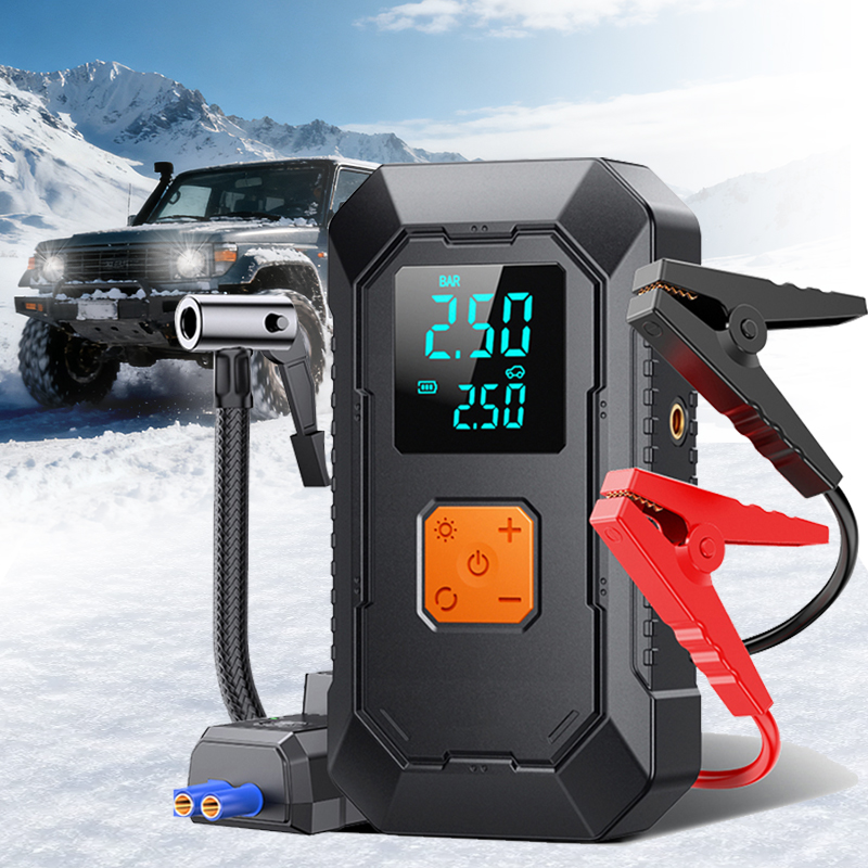 Portable Jump Starter - Rozrusznik Samochodowy z Pompą Powietrza, Przenośny