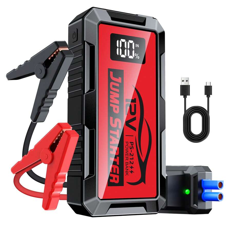 Portable Jump Starter - Rozrusznik samochodowy 8000A, akumulator rozruchowy 12V