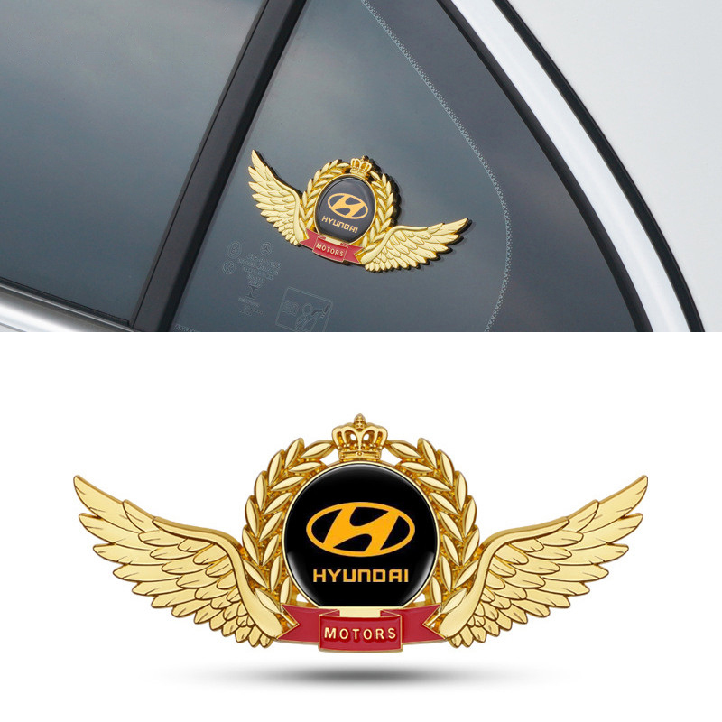 Car Accessories Sticker - Metalowa naklejka 3D na samochód Hyundai
