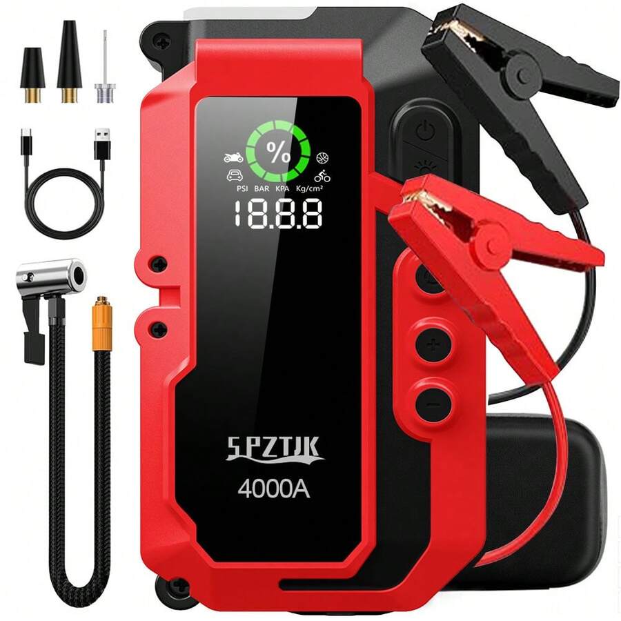 Portable Jump Starter - Rozruchowywacz akumulatorów samochodowych 4000A - Przenośny
