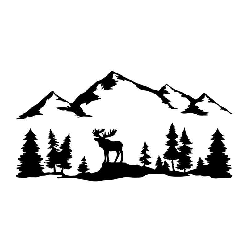 Car Accessories For Camping - Naklejki samochodowe Camping Off-road Tree Deer