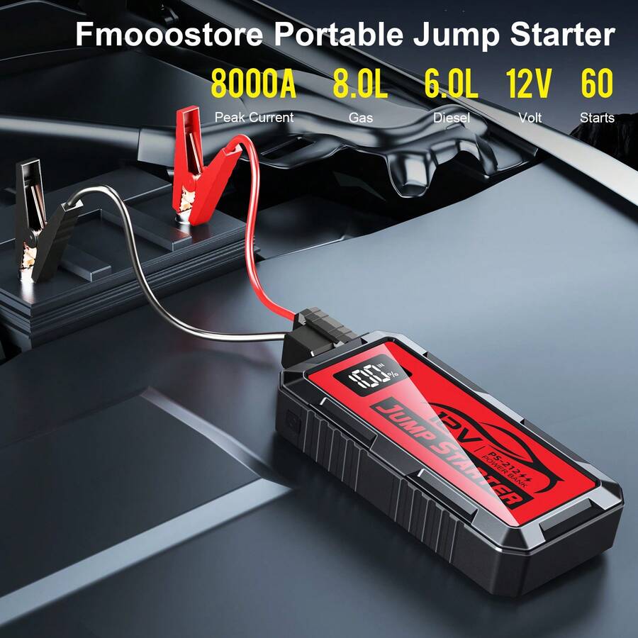 Rozrusznik samochodowy 8000A,  – Portable Jump Starter recenzja i cena