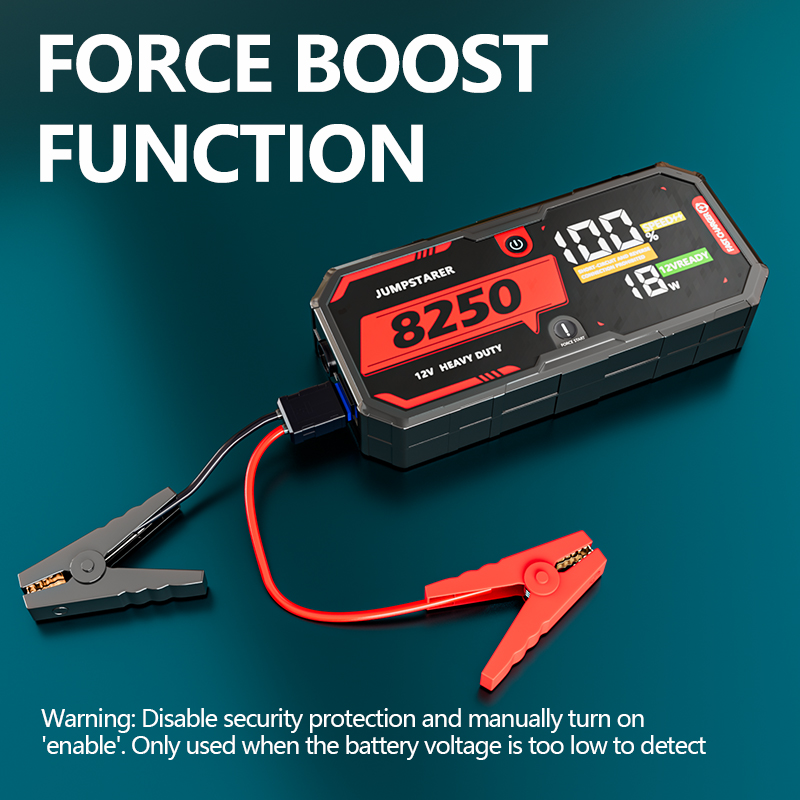 8250A 12V Przenośny rozrusznik – Portable Jump Starter recenzja i cena